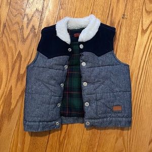 7 for all mankind vest plaid corduroy and denim size 2t